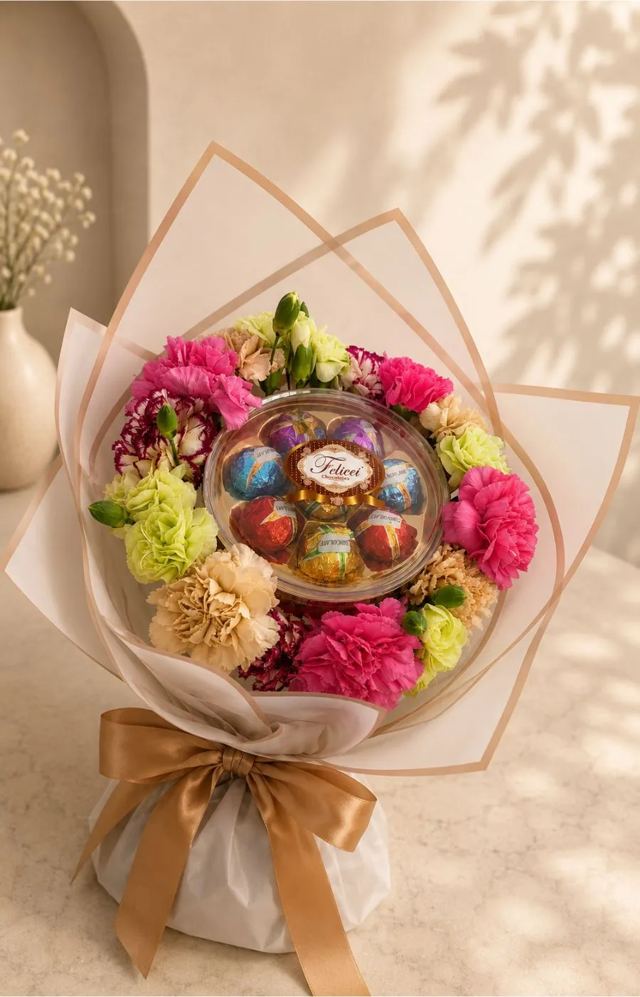Flores y chocolates